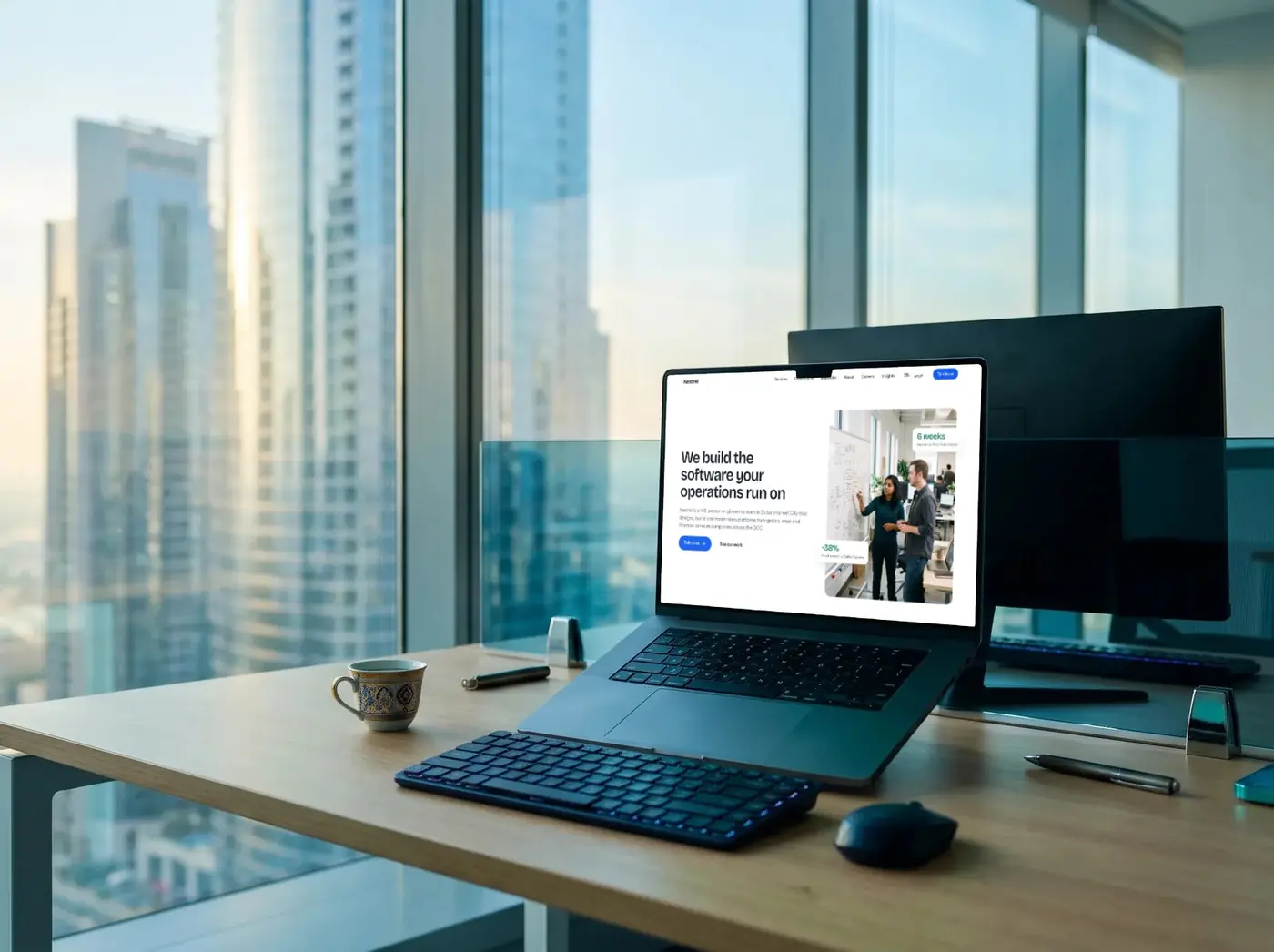 Kestrel: The website on a laptop